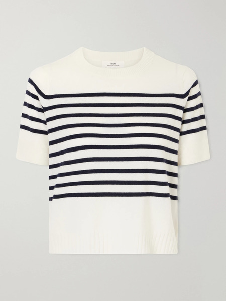  Arch4   Dorian Striped Cashmere Sweater   Ivory 