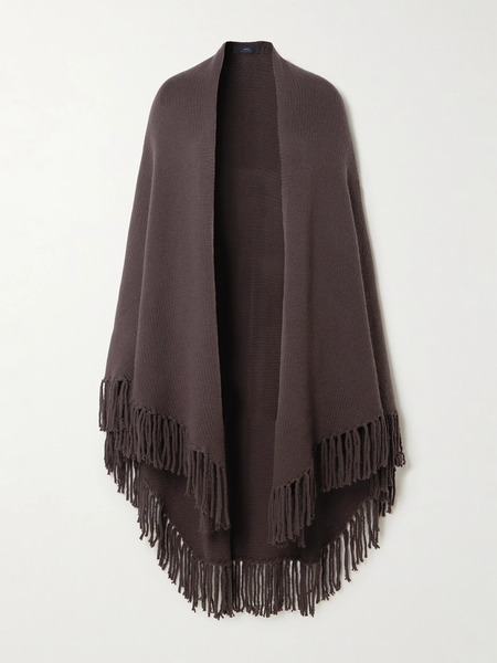  Arch4   Fringed Cashmere Wrap   Brown 