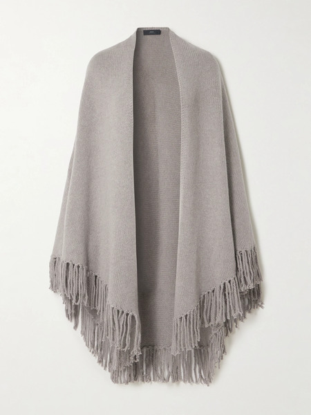  Arch4   Fringed Cashmere Wrap   Gray 
