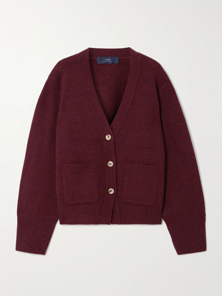 Arch4   Janelle Cashmere Cardigan   Burgundy 