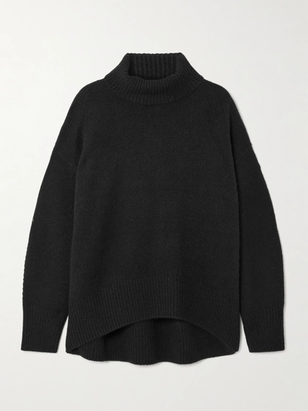 Arch4   World's End Oversized Cashmere Turtleneck Sweater   Black 