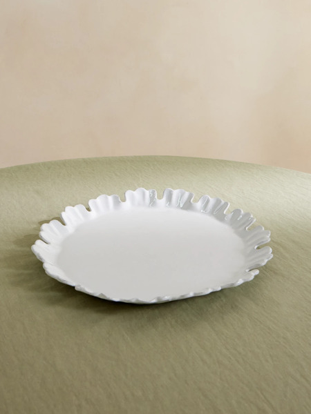  Astier De Villatte   Chou Large Ceramic Dinner Plate   White 
