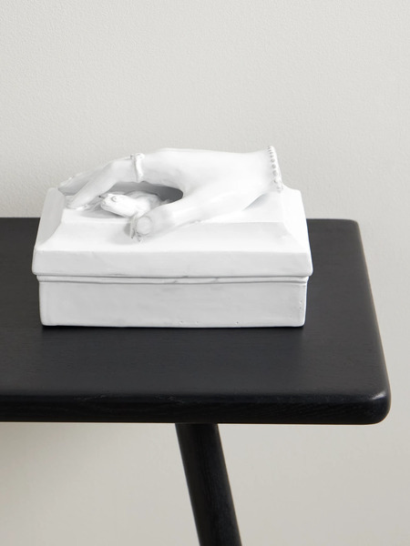  Astier De Villatte   + Serena Carone Mon Prince Ceramic Jewelry Box   White 