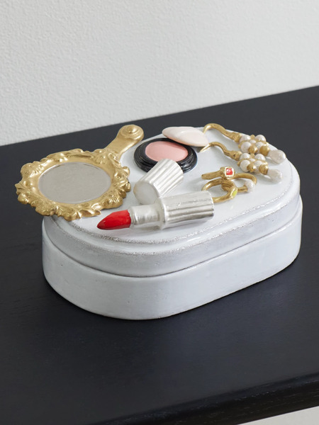  Astier De Villatte   + Serena Carone Vanity Ceramic Jewelry Box   White 