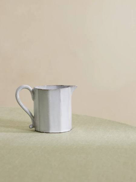  Astier De Villatte   Small Octave Ceramic Pitcher   White 
