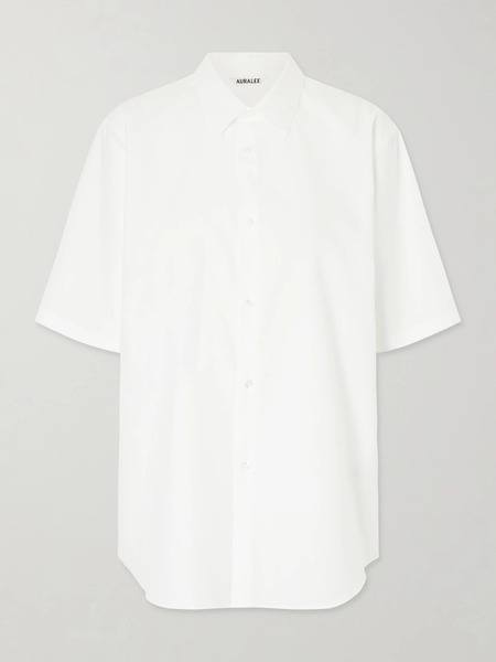  Auralee   Cotton Poplin Shirt   White 