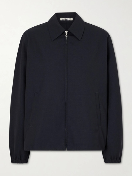  Auralee   Wool And Mohair Blend Jacket   Navy 