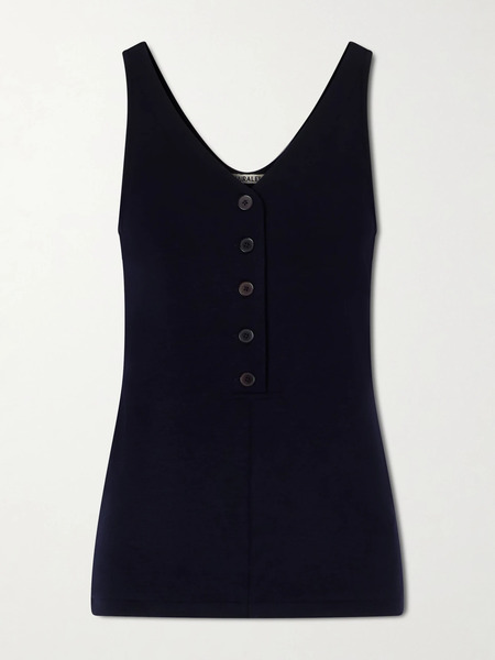 Auralee   Wool Blend Tank   Navy 