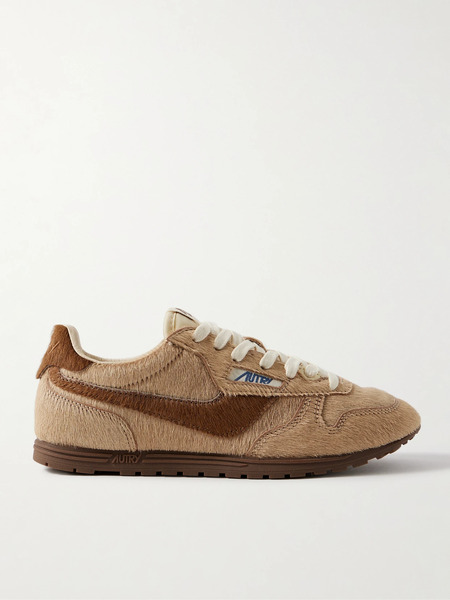  Autry   Windspin Two Tone Calf Hair Sneakers   Camel 