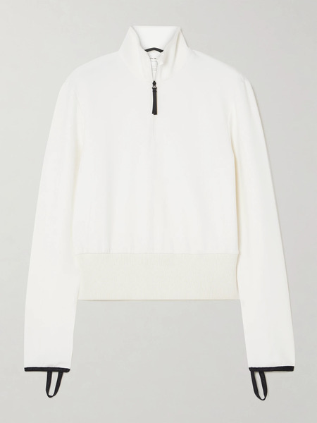  Aztech Mountain   Ajax Rubber Trimmed Jersey Half Zip Sweater   White 