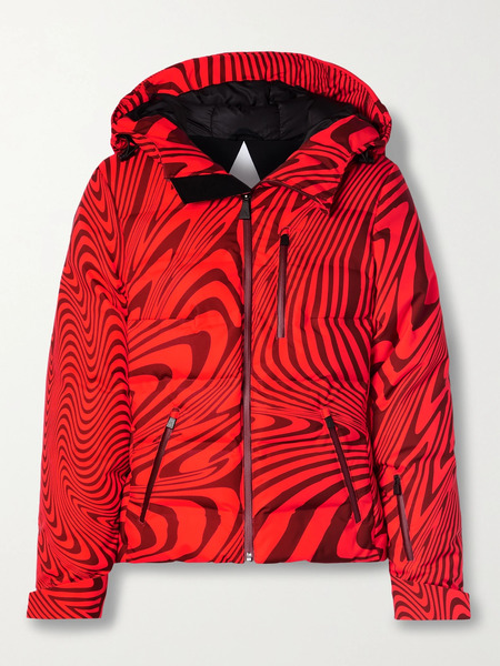  Aztech Mountain   Minnie Nuke Hooded Printed Quilted Down Ski Jacket   Red 