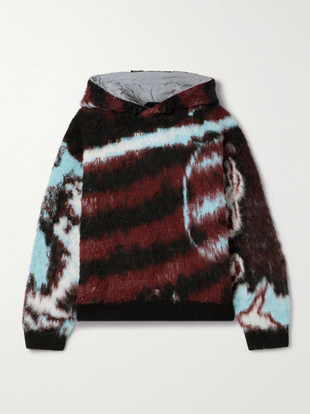  Aztech Mountain   Off Piste Shell Trimmed Printed Fleece Hoodie   Black 