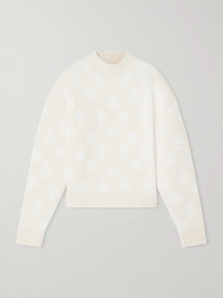  Aztech Mountain   Oversized Jacquard Knit Wool Blend Sweater   Multi 
