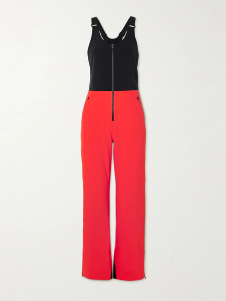  Aztech Mountain   Top To Bottom Paneled Stretch Salopettes   Red 