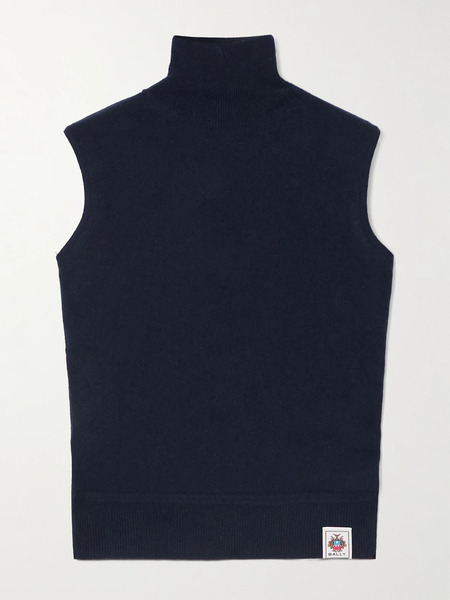  Bally   Cashmere Turtleneck Tank   Navy 