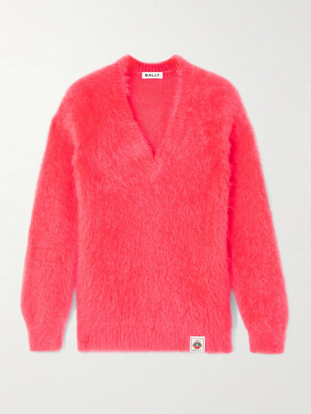  Bally   Mohair And Silk Blend Sweater   Red 