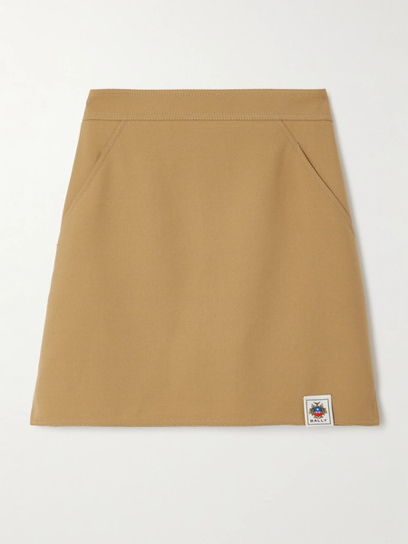  Bally   Wool Blend Mini Skirt   Camel 