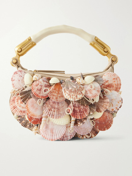  Balmain   Ebene Embellished Suede Mini Bag   Multi 