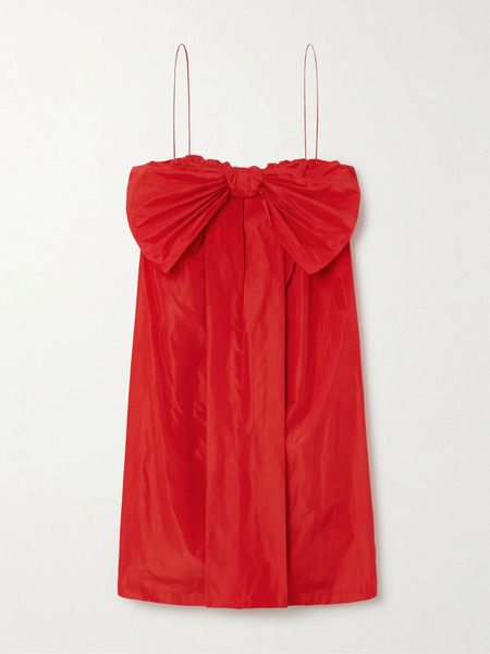  Bernadette   Estee Bow Embellished Taffeta Mini Dress   Red 
