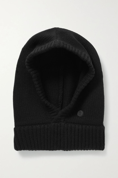  Bogner   Berny Appliquéd Wool And Cashmere Blend Hood   Black 
