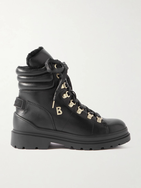  Bogner   St. Moritz 14 Shearling Lined Leather Ankle Boots   Black 