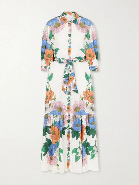  Borgo De Nor   Bianca Linen Blend Floral Midi Dress   Multi 