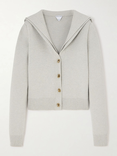  Bottega Veneta   Layered Wool Cardigan   Gray 
