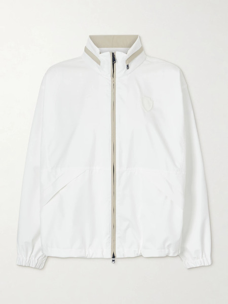  Brunello Cucinelli   Appliquéd Shell Jacket   White 