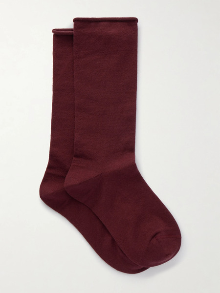  Brunello Cucinelli   Cashmere Blend Socks   Burgundy 