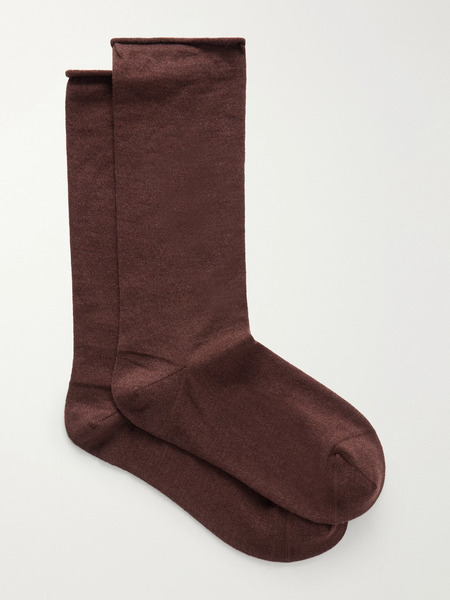  Brunello Cucinelli   Cashmere Blend Socks   Neutral 