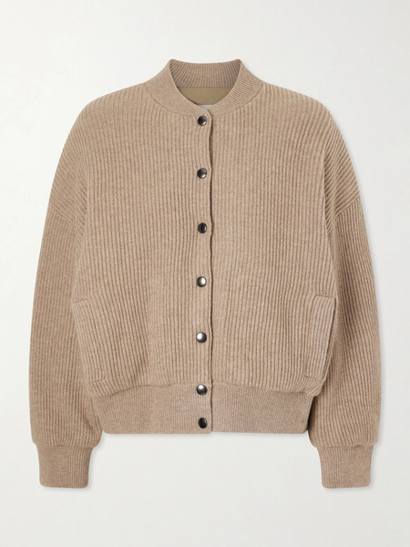  Brunello Cucinelli   Cashmere Bomber Jacket   Light Brown 