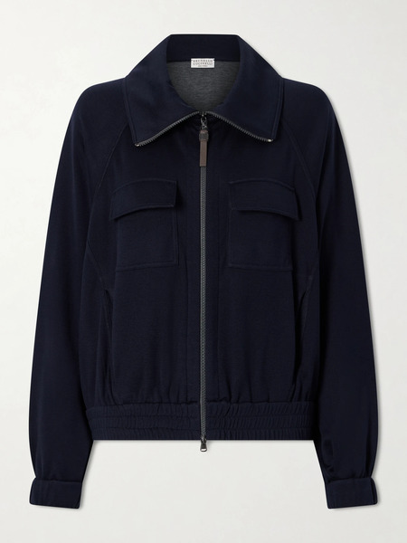  Brunello Cucinelli   Cotton Blend Jacket   Navy 