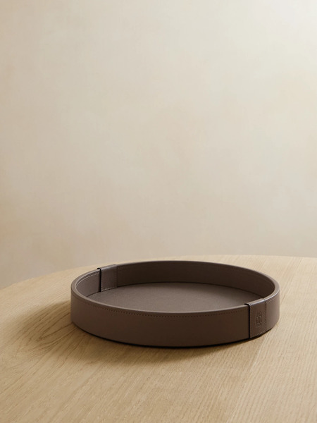  Brunello Cucinelli   Leather Tray   Light Brown 