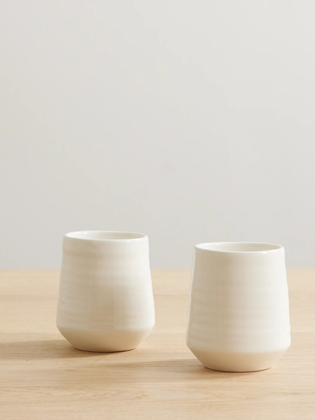  Brunello Cucinelli   Tradition Set Of Two Ceramic Cups   White 