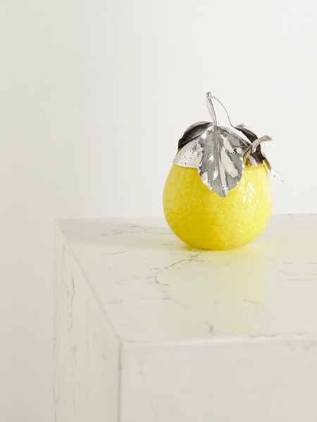  Buccellati   Lemon Sterling Silver And Glass Jam Jar   One Size 