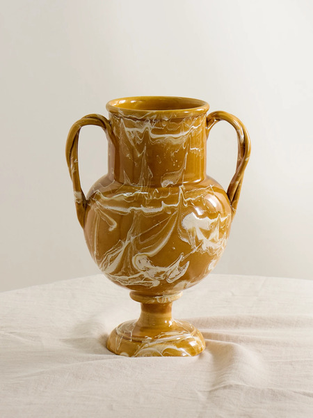  Cabana   Amphora Ceramic Vase   Pastel Orange 