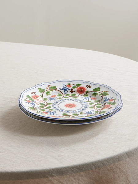  Cabana   + Ginori 1735 Set Of Two Martina Porcelain Dinner Plates   Multi 