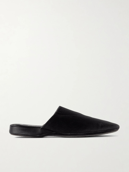  Calvin Klein Collection   Hugh Satin Mules   Black 