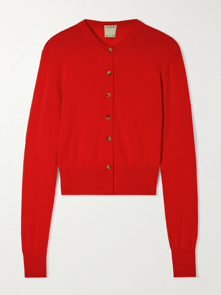  Calvin Klein Collection   Lila Wool Cardigan   Red 