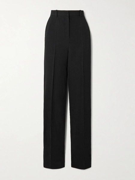 Calvin Klein Collection   Lucia Wool Straight Leg Pants   Black 
