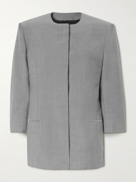  Calvin Klein Collection   Parker Wool Blazer   Light Gray 