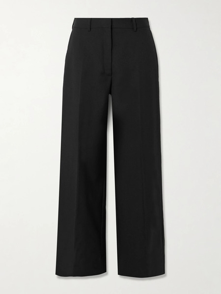  Calvin Klein Collection   Simone Wool Wide Leg Pants   Black 