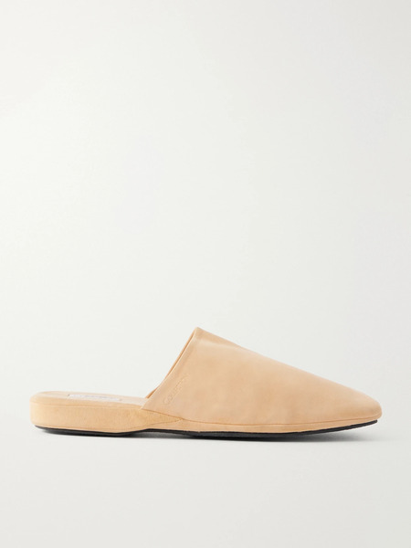  Calvin Klein Collection   Suede Slippers   Mustard 