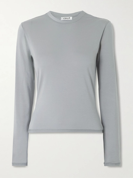  Cdlp   Lyocell Blend T Shirt   Light Gray 