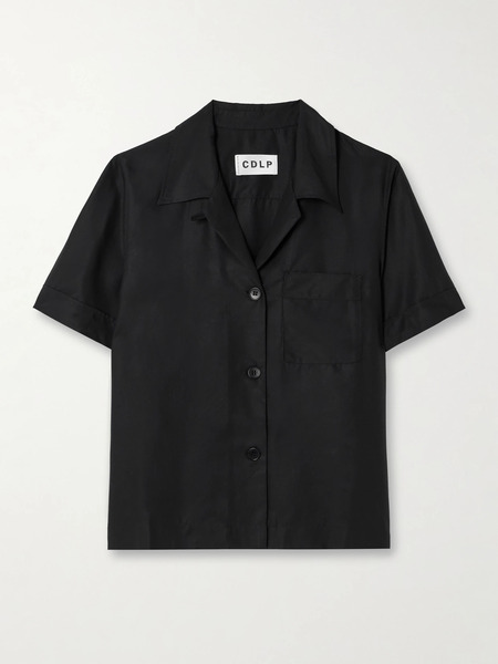  Cdlp   Lyocell Pajama Shirt   Black 