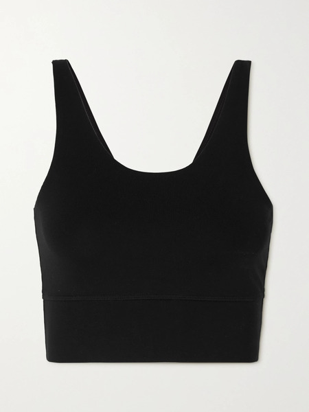  Cdlp   + Net Sustain Cropped Stretch Tencel Lyocell Top   Black 