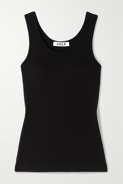  Cdlp   + Net Sustain Ribbed Tencel Lyocell Blend Tank   Black 