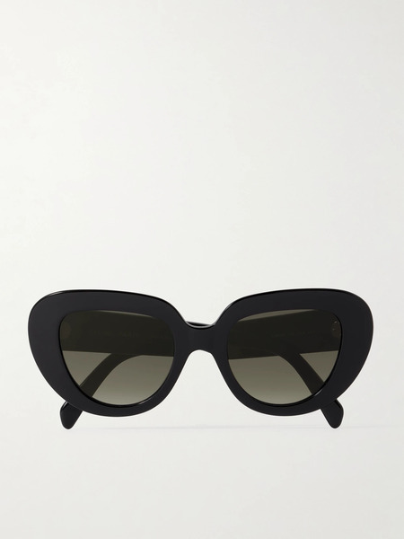  Celine Eyewear   Oversized Butterfly Frame Acetate Sunglasses   Black 