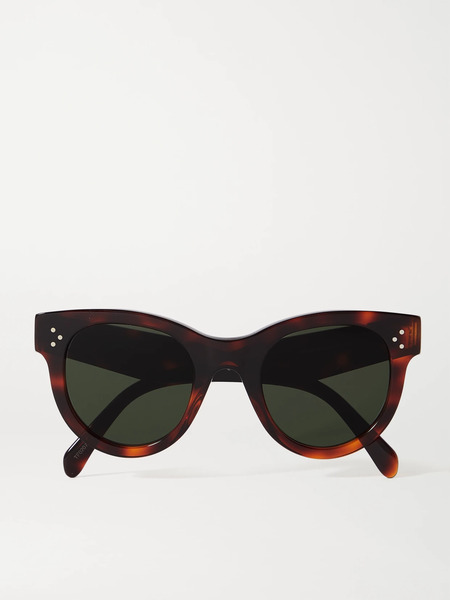  Celine Eyewear   Round Frame Acetate Sunglasses   Tortoiseshell 
