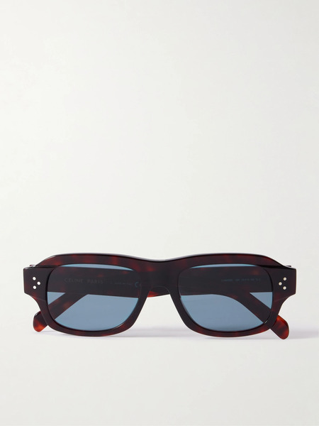  Celine Eyewear   Square Frame Tortoiseshell Acetate Sunglasses   Brown 